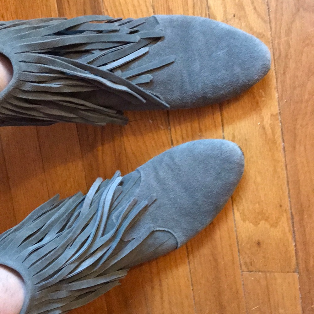 Fringe ankle booties